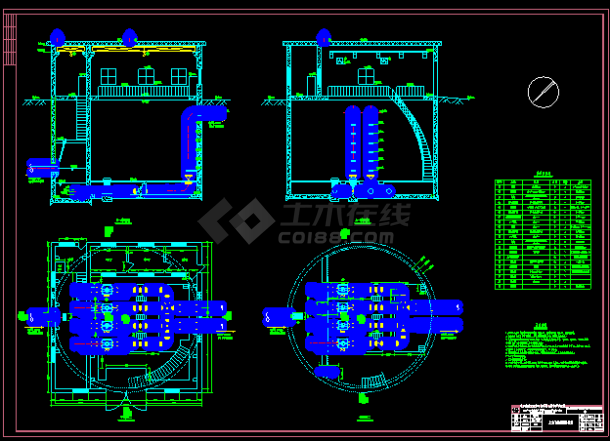 污水处理厂提升泵站设计CAD图纸-图二