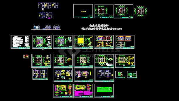 二层别墅建筑结构设计全套CAD详图-图一