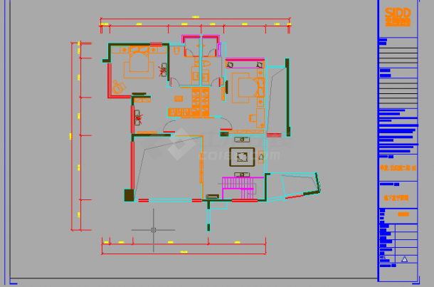 豪华别墅建筑设计方案全套CAD完工图-图二