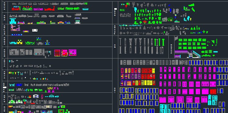 CAD常用素材立面图库及平面图库
