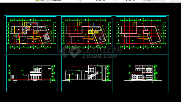 11栋别墅建筑设计方案全套CAD详图-图一