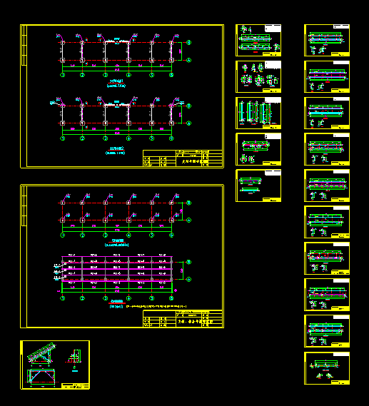 某光伏太阳能支架CAD设计施工图_图1