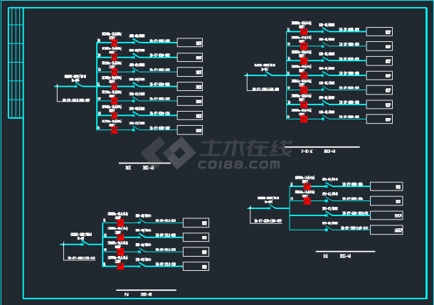 某高层商业综合楼全套电气系统CAD图-图二