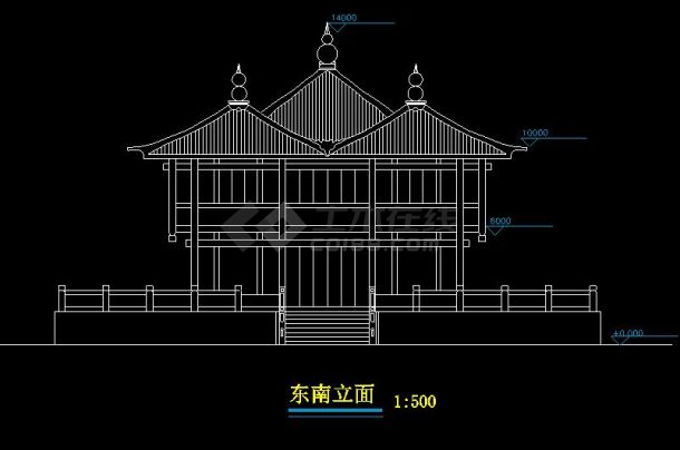 某地大型寺庙建筑设计图（最新整理）-图二