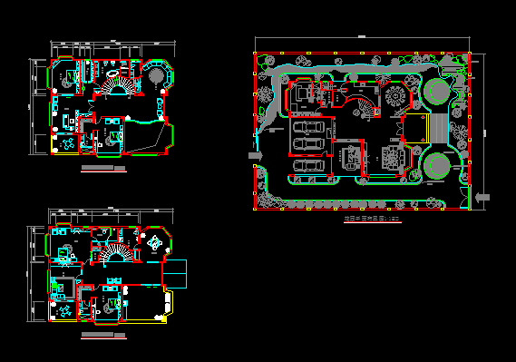 某地的一套别墅室内设计CAD方案图纸_图1