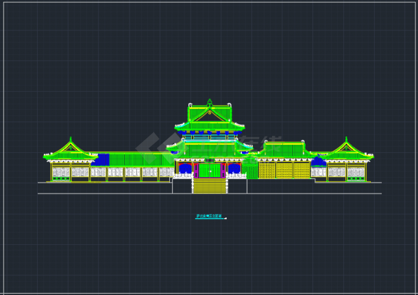 南京某地区罗汉堂建筑CAD施工图-图二