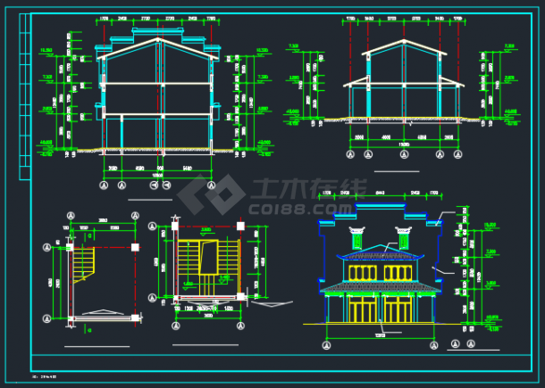 南京某地古建筑全套CAD设计施工图-图二