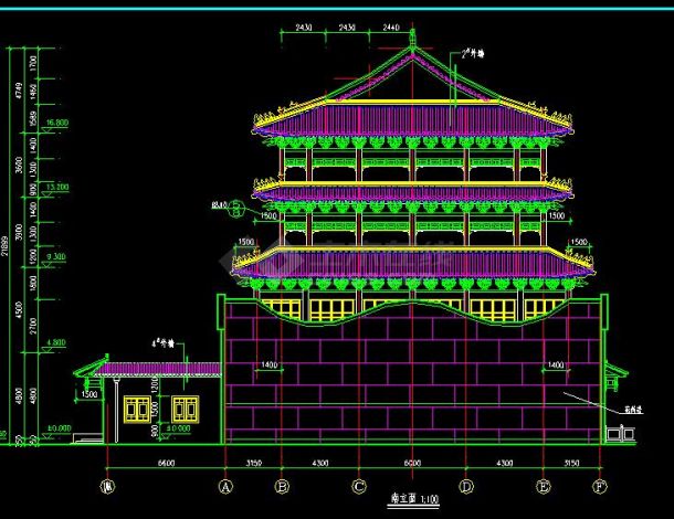 简单小型的仿古船建筑图（共3张）-图二