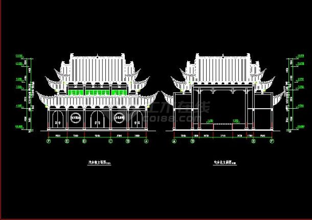 精美详细的古建筑祠堂戏台设计图（最新整理）-图二