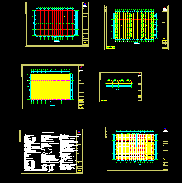 简单实用的压缩机有限公司-总装车间建筑结构CAD图纸_图1