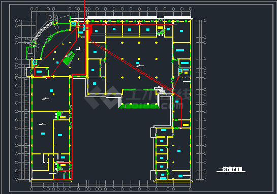 某商贸中心全套电气施工设计CAD图纸-图二