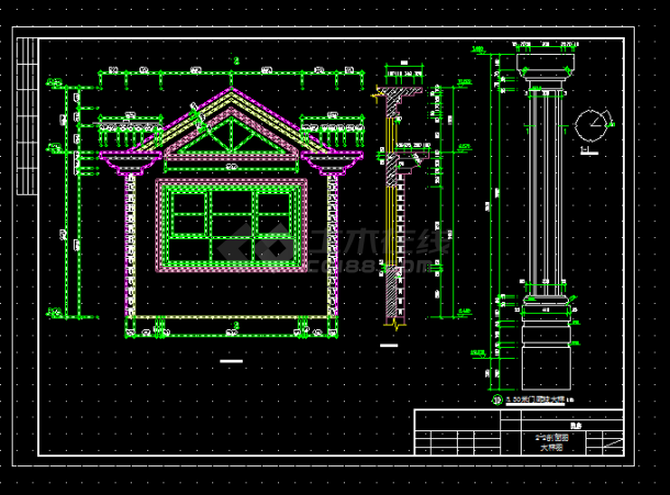 住宅楼房间建筑施工CAD设计图纸-图二