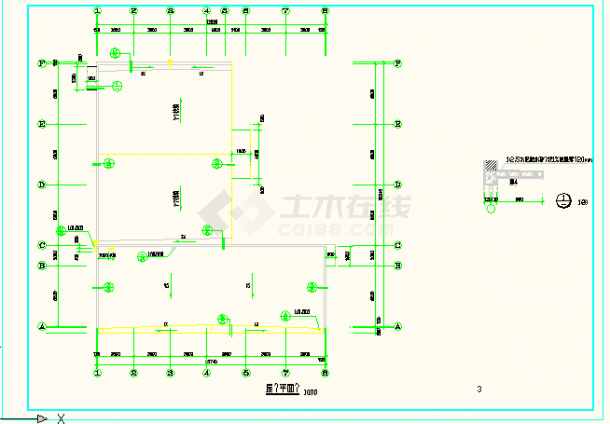 某职工餐厅建筑工程平面CAD施工图-图二