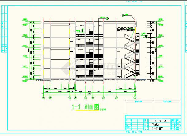 厦门综合楼建筑工程全套CAD施工方案图-图二