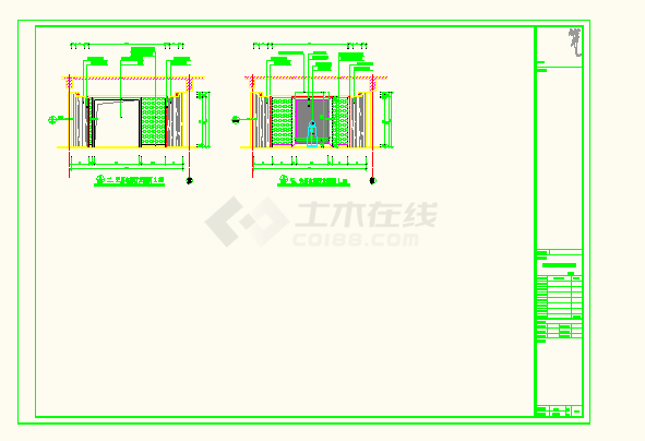 江西某地工业建筑走廊电梯厅设计图-图二