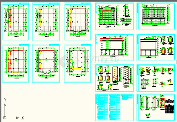某学校综合教学楼CAD全套建筑设计图-图一