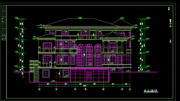 大学宿舍楼建筑施工全套CAD设计详图-图二