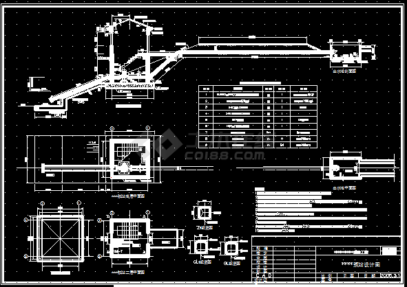 某立式离心泵站的全套cad设计施工图-图二