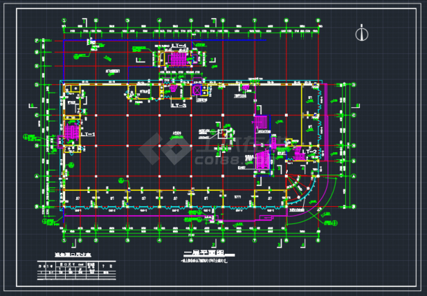 大连市区某购物广场建筑工程CAD施工图-图二