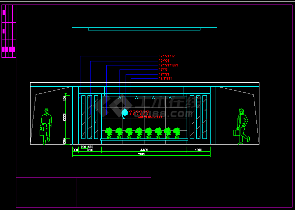 某互联网公司办公室装修CAD施工图纸-图二