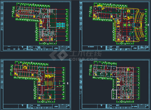 蚌埠某国际广场建筑工程平面CAD图-图一