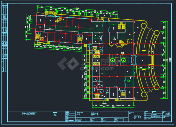 蚌埠某国际广场建筑工程平面CAD图-图二