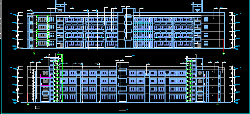 西安某大学教学楼全套建筑CAD设计平面图-图二
