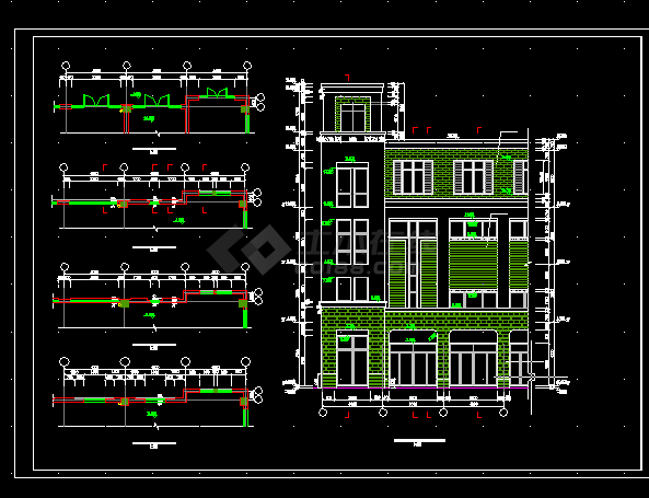 盐城中茵海华广场12#楼设计全套CAD详图-图二
