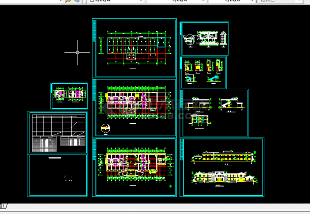 药浴中心建筑施工设计全套CAD图纸-图一
