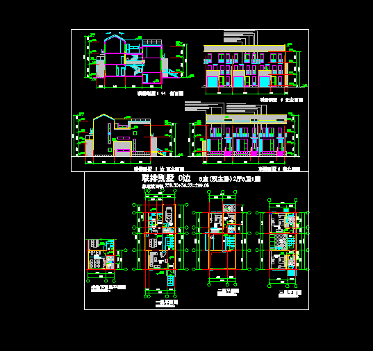 德式小别墅CAD施工设计方案图纸_图1