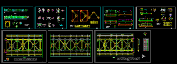 60米跨度管状输送机栈桥钢结构设计施工图-图一