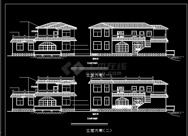 某地的专设钓鱼别墅CAD设计方案-图二