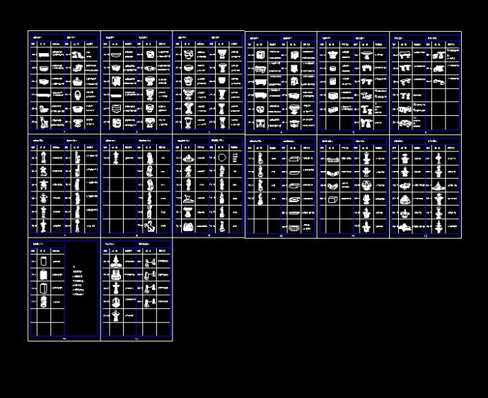 较为齐全的欧式构件庭院产品建筑图（最新整理）_图1