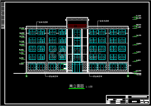 【5层】3200平米左右框架办公楼毕业设计（含建筑结构图、计算书、答辩技巧）-图二