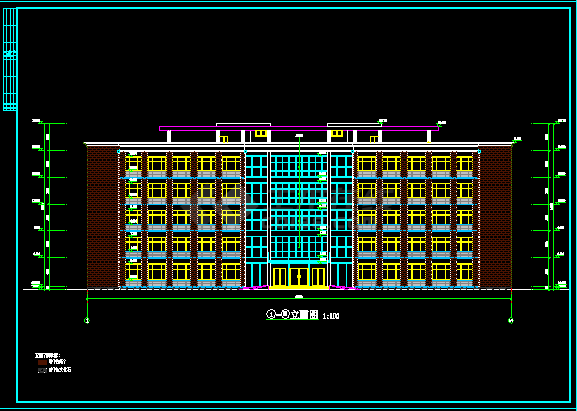 【5层】4402.48平米框架办公楼毕业设计（含建筑、结构、计算书）-图二