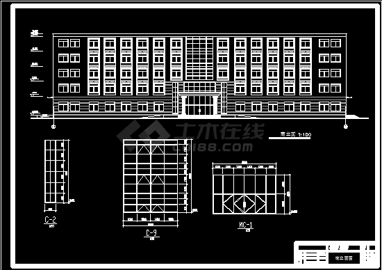 【5层】5443平米框架办公楼（计算书、建筑、结构图纸）-图二