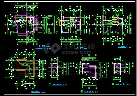 某多层别墅平面设计CAD详情施工图-图二