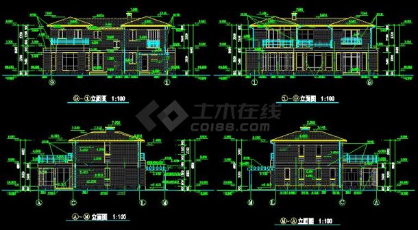 某区欧式别墅建筑设计方案图（共7张）-图二