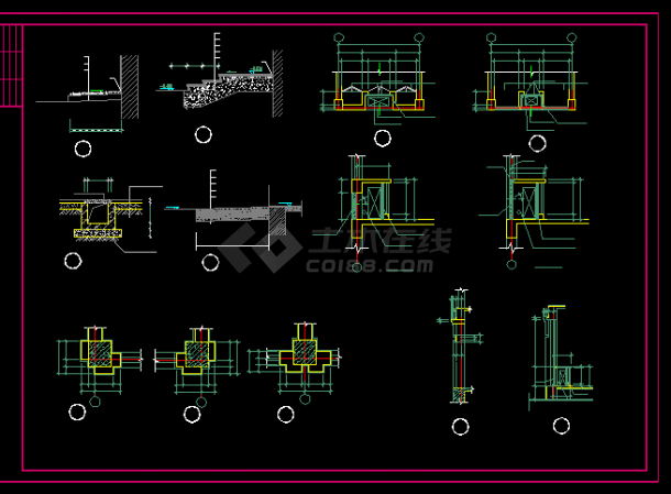 收费站建筑施工设计方案全套CAD图纸-图二