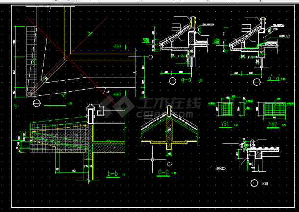 洗浴中心全套建筑设计施工CAD图纸-图二