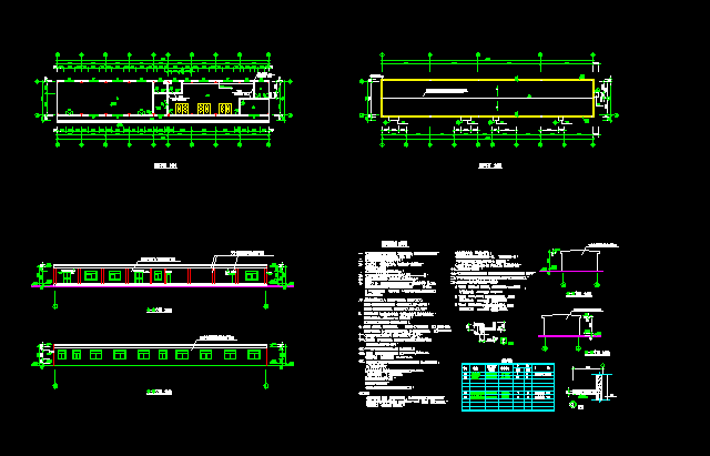 小型食堂建筑施工设计全套CAD图纸_图1