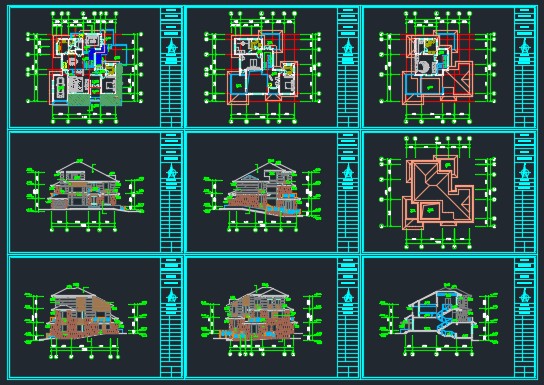 三层日式别墅全套建筑施工CAD详图_图1
