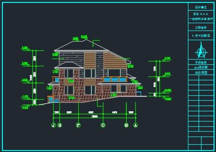 三层日式别墅全套建筑施工CAD详图-图二