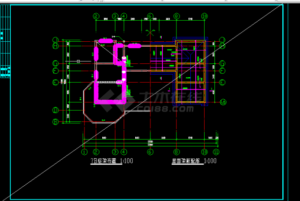 别墅小区楼房建筑施工CAD设计详图-图二
