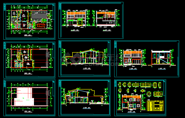 某经典四合院全套建筑CAD设计施工2（效果图纸）-图一