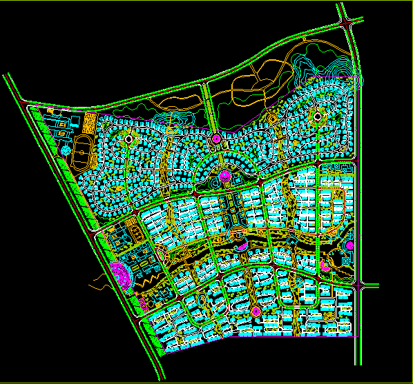 花园小区规划及景观绿化cad设计施工方案图_图1