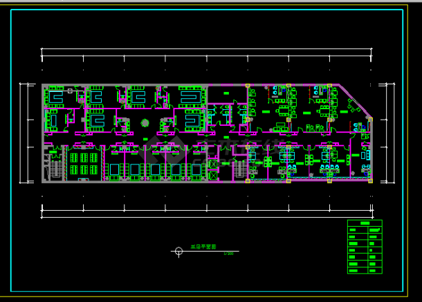 阿里郎宾馆方案设计及施工全套CAD图纸-图二