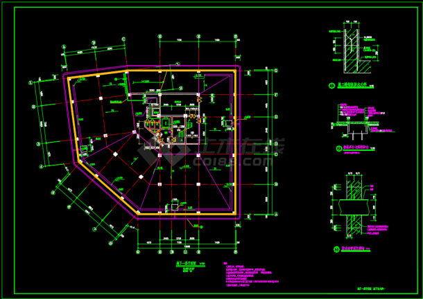某地大型商住楼建筑CAD图（共21张）-图二