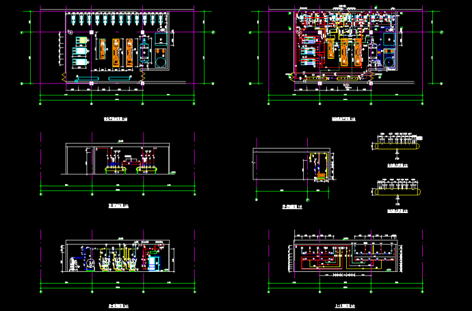 某水源热泵机房平面设计施工CAD图纸_图1