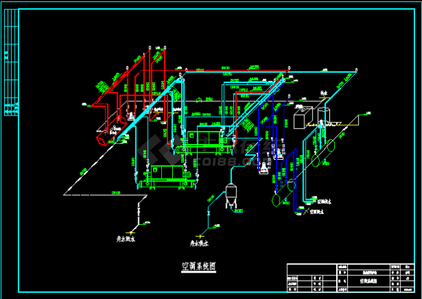 某水源热泵完整机房设计施工CAD图-图二